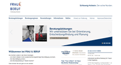 Desktop Screenshot of frau-und-beruf-sh.de