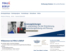 Tablet Screenshot of frau-und-beruf-sh.de